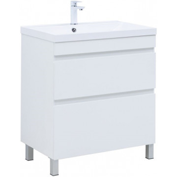 Тумба под раковину Aquanet Нота new 344144 75 белый глянец