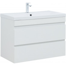 Тумба под раковину Aquanet Нота new 335419 90 белый глянец