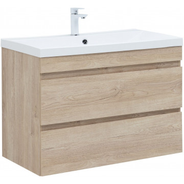 Тумба под раковину Aquanet Нота new 334199 90 дуб светлый