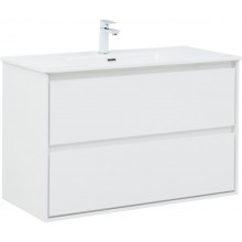 Тумба под раковину Aquanet Милан 336370 100 белый глянец