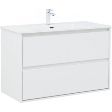 Тумба под раковину Aquanet Милан 336370 100 белый глянец