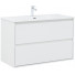 Тумба с раковиной Aquanet Милан 336370/254365 100 белый глянец