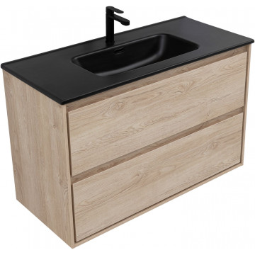 Тумба с раковиной Aquanet Милан 336385/329257 100 дуб светлый