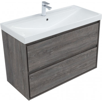 Тумба с раковиной Aquanet Милан 336375/333270 100 дуб рошелье