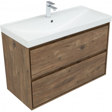 Тумба с раковиной Aquanet Милан 336380/333270 100 дуб рустикальный