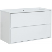 Тумба с раковиной Aquanet Милан 339970/249697 105 белый глянец