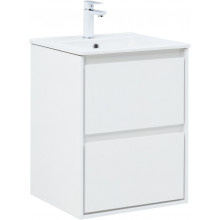 Тумба под раковину Aquanet Милан 336366 50 белый глянец