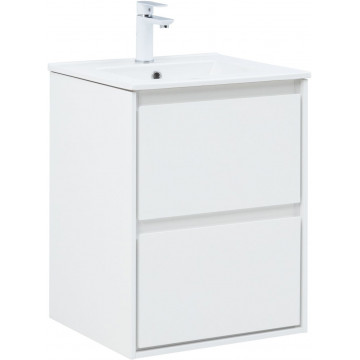 Тумба под раковину Aquanet Милан 336366 50 белый глянец