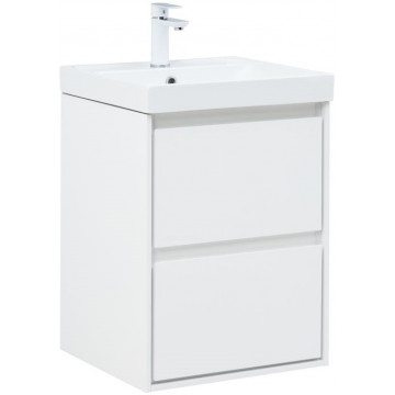 Тумба с раковиной Aquanet Милан 336366/333265 50 белый глянец