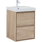 Тумба с раковиной Aquanet Милан 336381/333265 50 дуб светлый