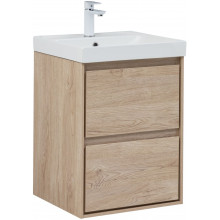 Тумба с раковиной Aquanet Милан 336381/333265 50 дуб светлый