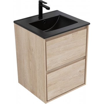 Тумба с раковиной Aquanet Милан 336381/329252 50 дуб светлый