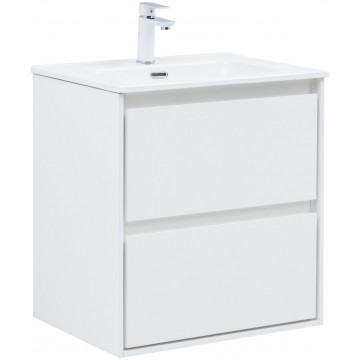Тумба под раковину Aquanet Милан 336367 60 белый глянец