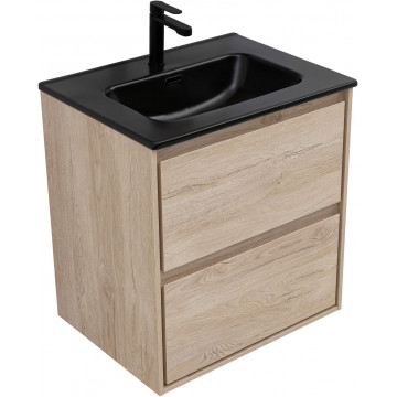 Тумба с раковиной Aquanet Милан 336382/329253 60 дуб светлый