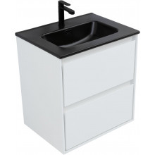 Тумба с раковиной Aquanet Милан 336367/329253 60 белый глянец