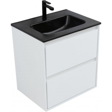 Тумба с раковиной Aquanet Милан 336367/329253 60 белый глянец