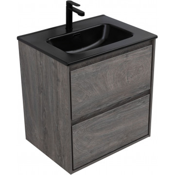 Тумба с раковиной Aquanet Милан 336372/329253 60 дуб рошелье