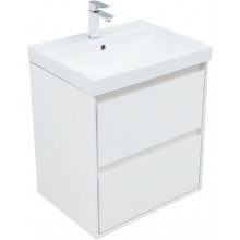 Тумба с раковиной Aquanet Милан 336367/333266 60 белый глянец