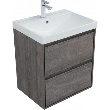 Тумба с раковиной Aquanet Милан 336372/333266 60 дуб рошелье