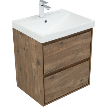 Тумба с раковиной Aquanet Милан 336377/333266 60 дуб рустикальный