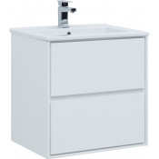 Тумба с раковиной Aquanet Милан 339965/303657 65 белый глянец