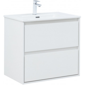 Тумба под раковину Aquanet Милан 336368 70 белый глянец