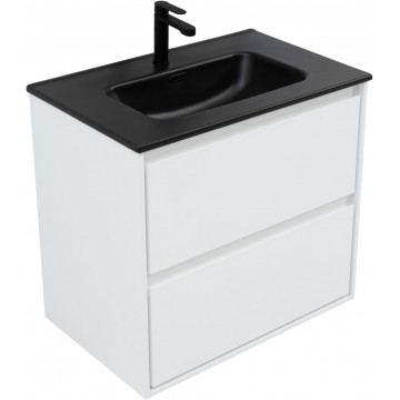 Тумба с раковиной Aquanet Милан 336368/329254 70 белый глянец