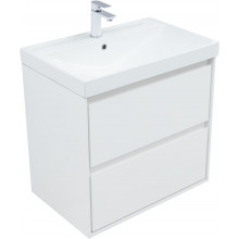 Тумба с раковиной Aquanet Милан 336368/333267 70 белый глянец