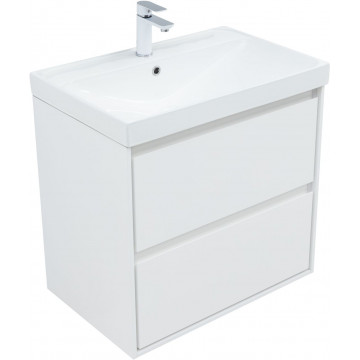 Тумба с раковиной Aquanet Милан 336368/333267 70 белый глянец