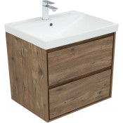 Тумба с раковиной Aquanet Милан 336378/333267 70 дуб рустикальный