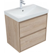 Тумба с раковиной Aquanet Милан 336383/333267 70 дуб светлый