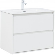 Тумба под раковину Aquanet Милан 336369 80 белый глянец