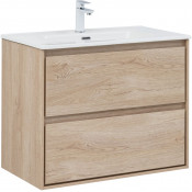 Тумба под раковину Aquanet Милан 336384 80 дуб светлый