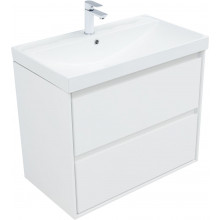 Тумба с раковиной Aquanet Милан 336369/333268 80 белый глянец