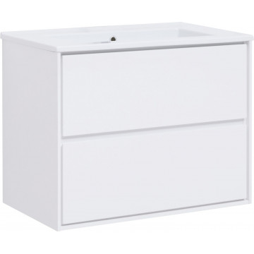 Тумба с раковиной Aquanet Милан 339967/303658 85 белый глянец