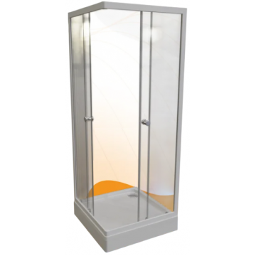 Душевой уголок Радомир Берген SQ 1-03-1-0-0-3480 100x100 белый/прозрачное