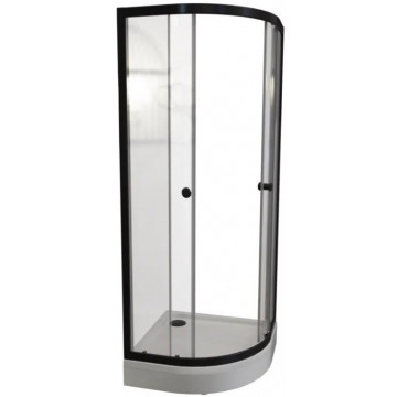 Душевой уголок Радомир Берген RD 1-09-6-0-0-3490 80х80 черный/прозрачное