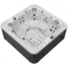 Мини-бассейн Радомир Март 1-30-0-0-9-360 230х230 с термочехлом и панелями, серый/коричневый