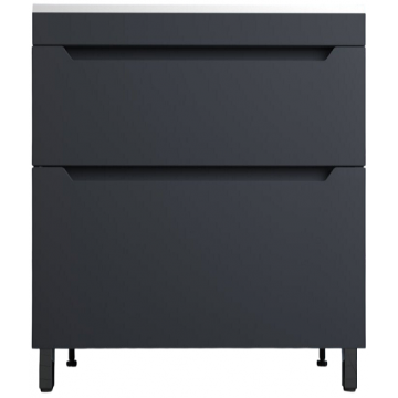 Тумба с раковиной Style Line Остин ЛС-00002396/ЛС-00002395 80 графит