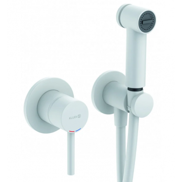 Гигиенический душ со смесителем Kludi Bozz 389985376 белый матовый