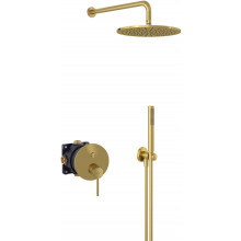 Душевая система Kludi Bozz 38658N076 золото брашированное