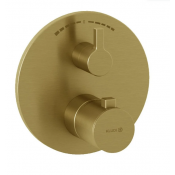 Смеситель для душа Kludi Nova Fonte Puristic 20810N015 с термостатом золото брашированное