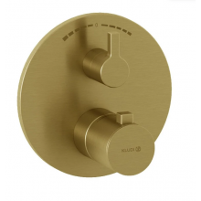 Смеситель для душа Kludi Nova Fonte Puristic 20810N015 с термостатом золото брашированное