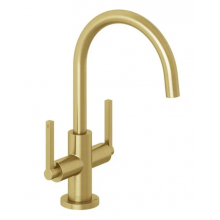 Смеситель для раковины Kludi Nova Fonte Puristic 20118N015 золото брашированное