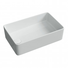 Раковина накладная Ceramicanova Element со смещенным сливом 485x304x135 белый CN5050