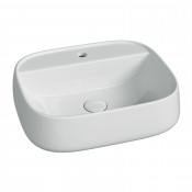 Раковина подвесная/накладная Ceramicanova Fonte с отверстием под смеситель 500x420x145 белый CN5051