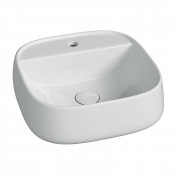 Раковина подвесная/накладная Ceramicanova Fonte  с отверстием под смеситель 420x420x145 белый CN5052