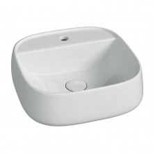 Раковина подвесная/накладная Ceramicanova Fonte  с отверстием под смеситель 420x420x145 белый CN5052