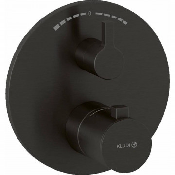 Смеситель для душа Kludi Nova Fonte Puristic 20810N215 с термостатом оружейная сталь