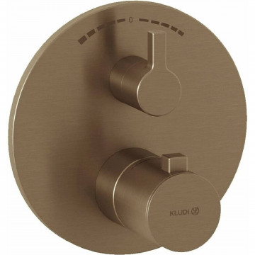 Смеситель для душа Kludi Nova Fonte Puristic 20810N115 с термостатом бронза брашированная